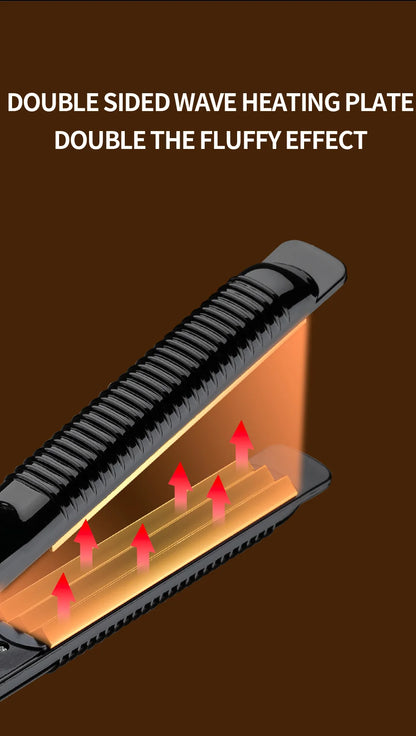 Fer à friser électrique, plaque ondulée, fer à friser, boucles, Volume, outils de coiffure