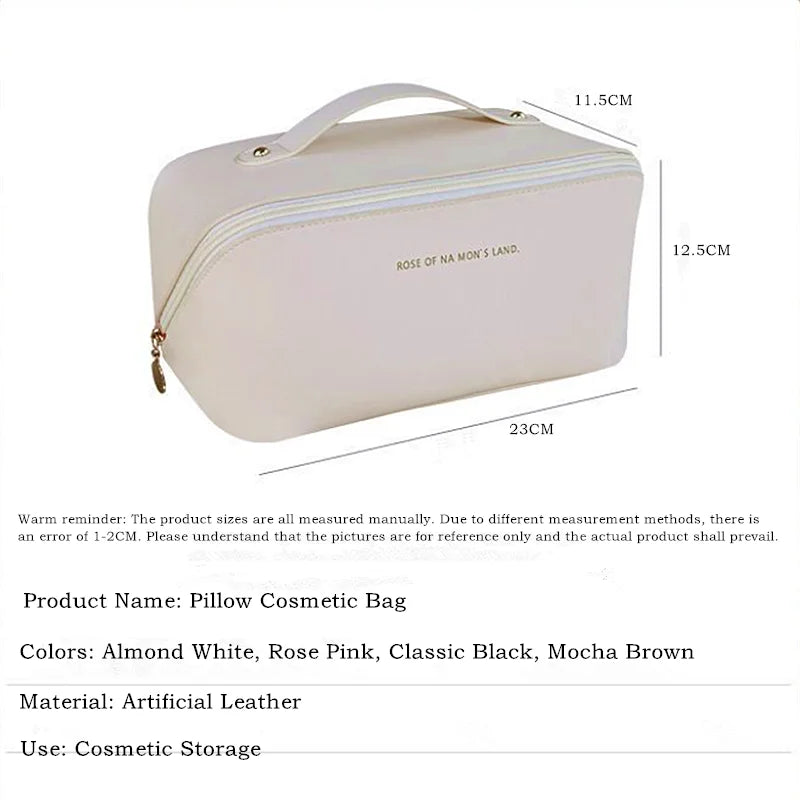 Cosmetic bag portable skin care products large capacity pillow bag high-end makeup travel toiletries storage bag