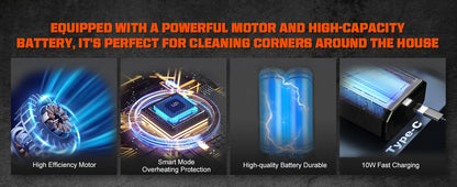 X3Pro Mini ventilateur Turbo Jet portatif, ventilateur d'air puissant 150000 tr/min, plumeau d'air comprimé pour sèche-linge de voiture/PC/maison