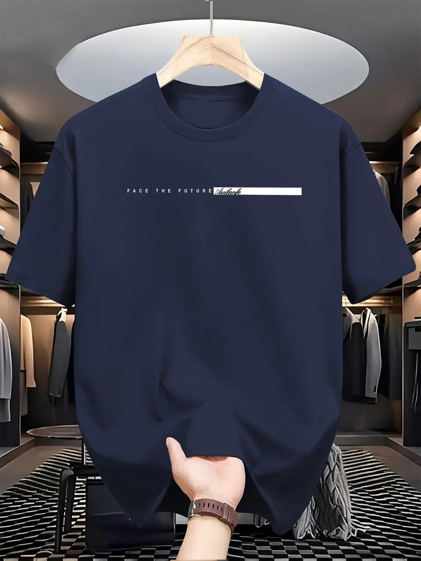 T-shirt à Manches Courtes et Col Rond pour Homme, Haut Décontracté, Coupe Ample, Grande Lettre Imprimée, Style High Street, Unisexe, Été, 100% Coton