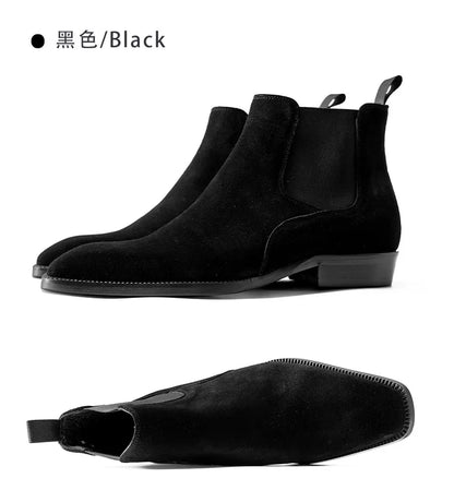 Style occidental hommes Chelsea bottes en cuir véritable de luxe en plein air randonnée chaussures de travail cheville désert bottes Botas Hombre Zapatos