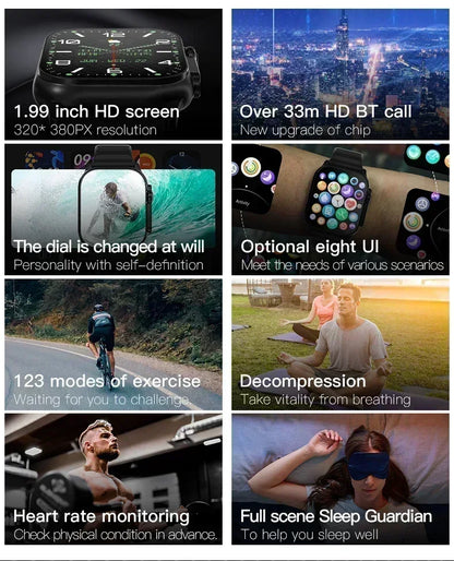 Nouvelle montre 10 montre Ultra intelligente 49mm 2024 nouveau NFC hommes femmes GPS piste Bluetooth appel BT jeux de musique sans fil charge Smartwatch