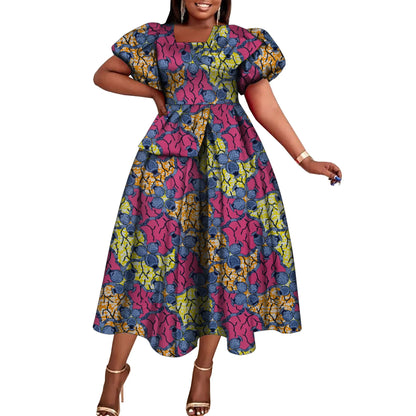 Robes africaines pour femmes mode Africain Femmel robes à manches courtes Dashiki vêtements de fête pour les femmes WY10485