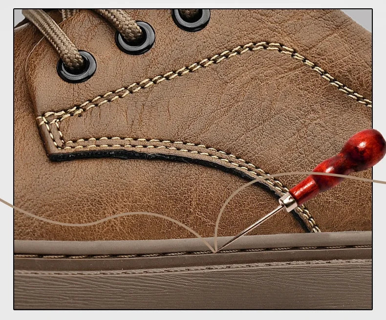 Printemps automne décontracté hommes rétro chaussures en Cuir 2023 mode Style britannique anti-dérapant Chaussure Homme Cuir marque de luxe concepteur