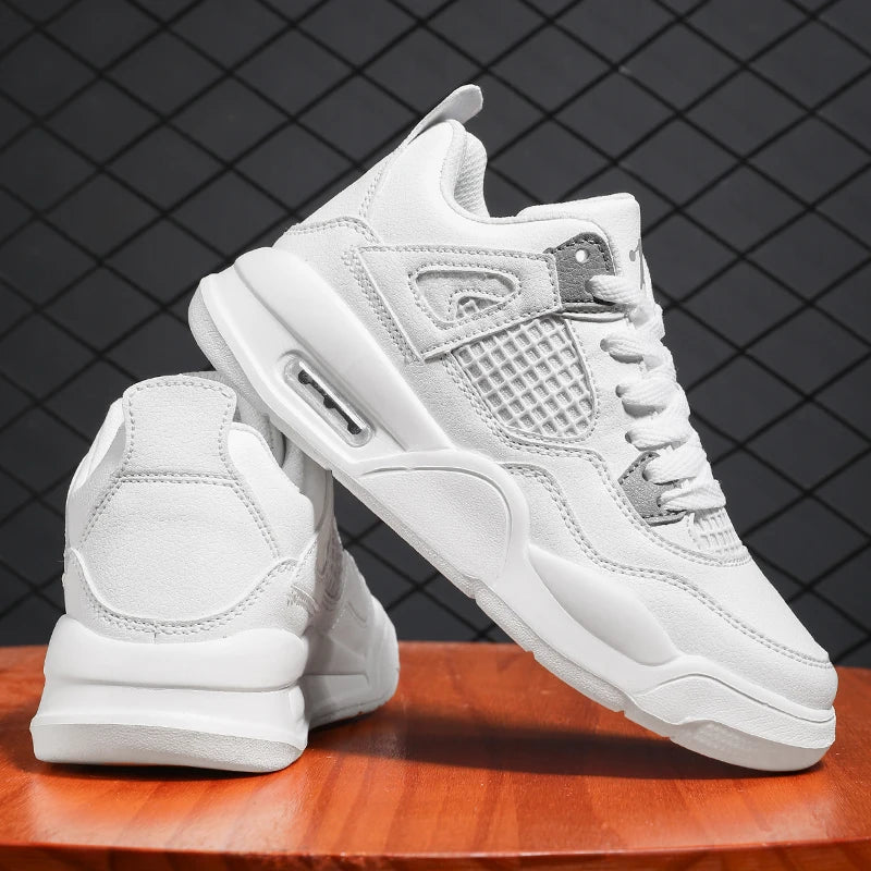 Baskets de basket-ball en cuir à lacets pour enfants, chaussures de skate plates décontractées, tennis pour enfants, qualité, mode, filles, garçons