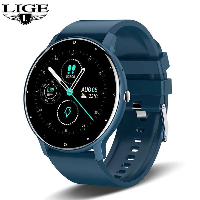 LIGE montre intelligente femmes hommes plein écran tactile Bluetooth 5.2 appel étanche montres sport Fitness Tracker usine IP67 ZL02 nouveau