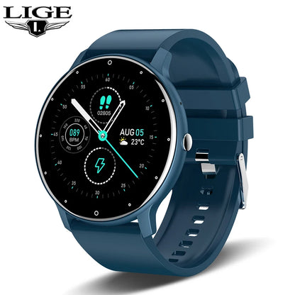 LIGE montre intelligente femmes hommes plein écran tactile Bluetooth 5.2 appel étanche montres sport Fitness Tracker usine IP67 ZL02 nouveau