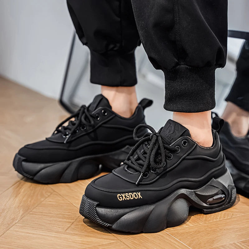 Chaussures pour hommes baskets hautes chaussures de sport de mode à semelles fines chaussures décontractées pour hommes anti-dérapant résistant à l'usure chaussures de course en plein air polyvalentes