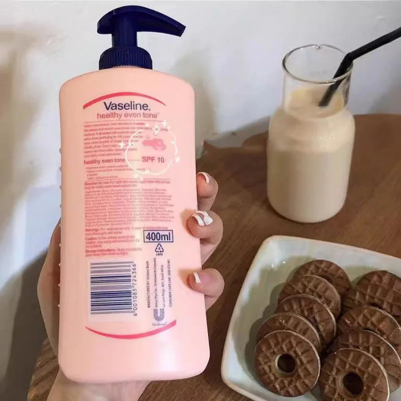 Vaseline Lotion pour le corps pour hommes et femmes 400ML parfum hydratant éclaircissant la peau exfoliant blanc vitamine B3 crème pour le corps