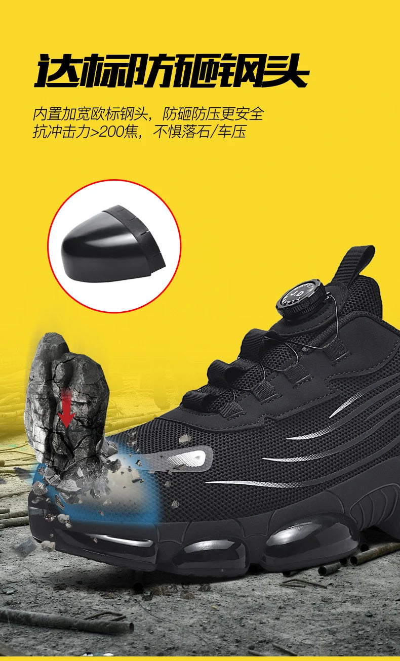 Men's Military Tactical Boots Army Boots Men Side Zipper Military Boots Men Anti-Slip Ankle Boots Work Safety Shoes Hiking Shoe - DOGOMET DIGITAL PLUS