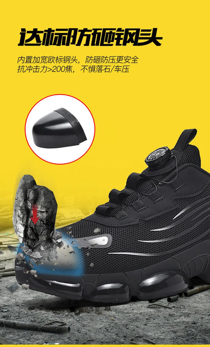 Men's Military Tactical Boots Army Boots Men Side Zipper Military Boots Men Anti-Slip Ankle Boots Work Safety Shoes Hiking Shoe - DOGOMET DIGITAL PLUS