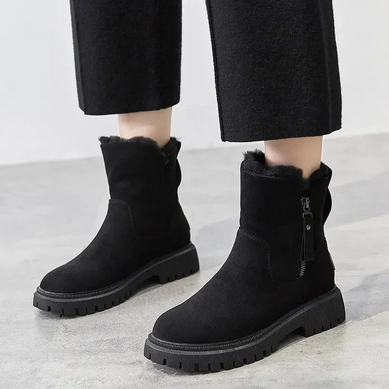 2025 hiver femmes bottes en peluche chaud bottes De neige mode haut coton bottes pour femmes gland fermeture éclair bottine Botas De Mujer - DOGOMET DIGITAL PLUS