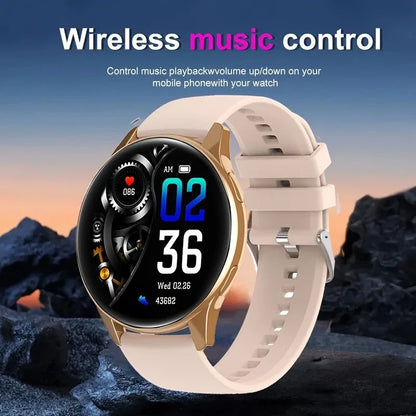 Smartwatch 2025 rond AMOLED affichage Bluetooth relojes para hombres sans fil montres intelligentes homme femme nouveau pour iPhone Android