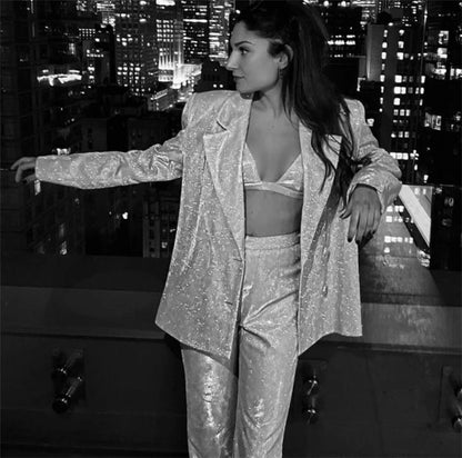 Women's Suiting  Pants Set Faionable Workwear Ensemble Spring  Collection 3% - 50% Conent Content