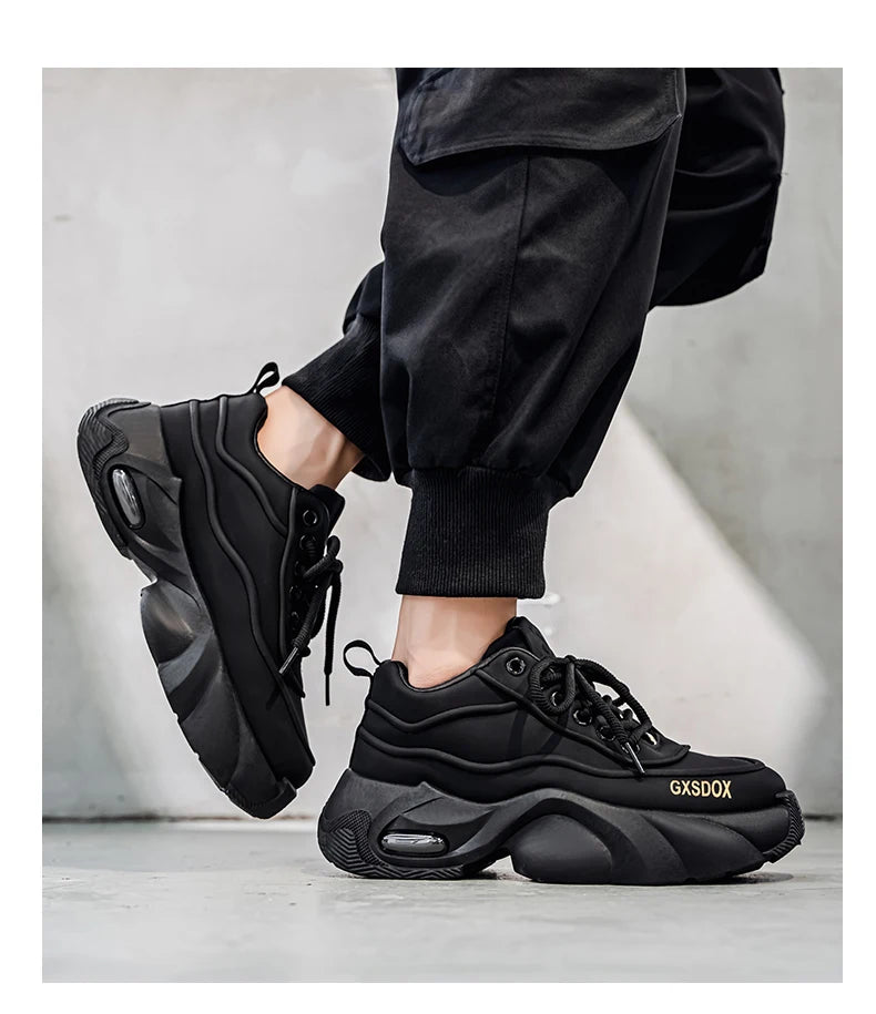 Chaussures pour hommes baskets hautes chaussures de sport de mode à semelles fines chaussures décontractées pour hommes anti-dérapant résistant à l'usure chaussures de course en plein air polyvalentes