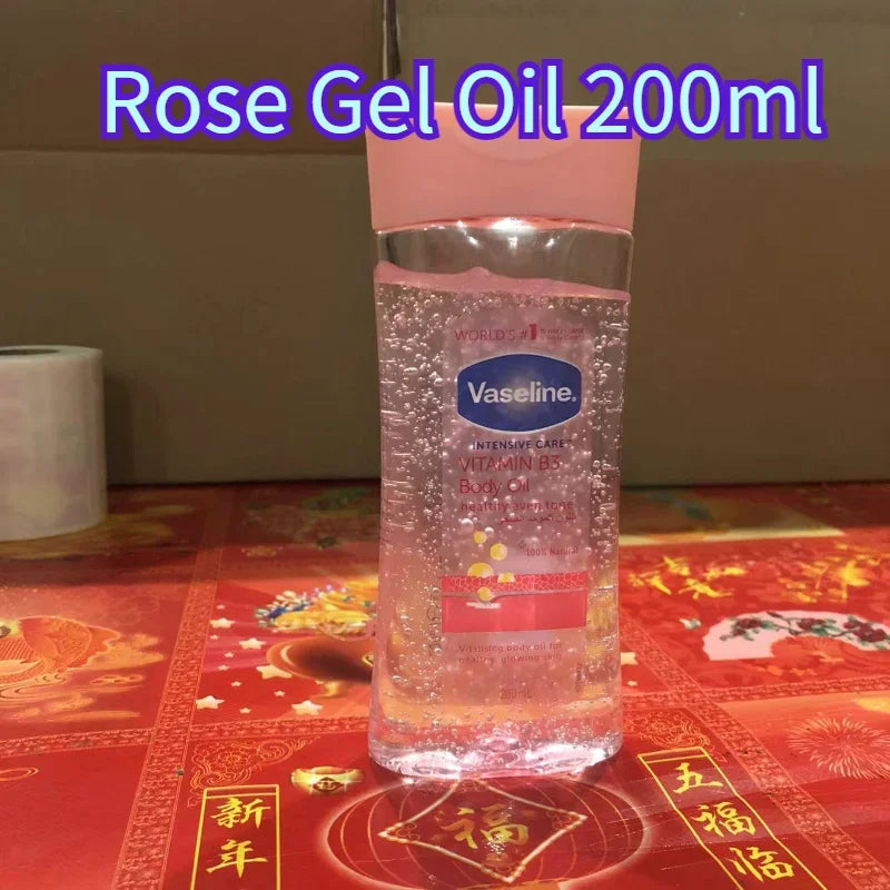 Vaseline Soins du corps Cacao Rose Café Gel corporel Huile verrouille dans l'humidité et hydrate pour améliorer la peau sèche et éplucher 200 Ml