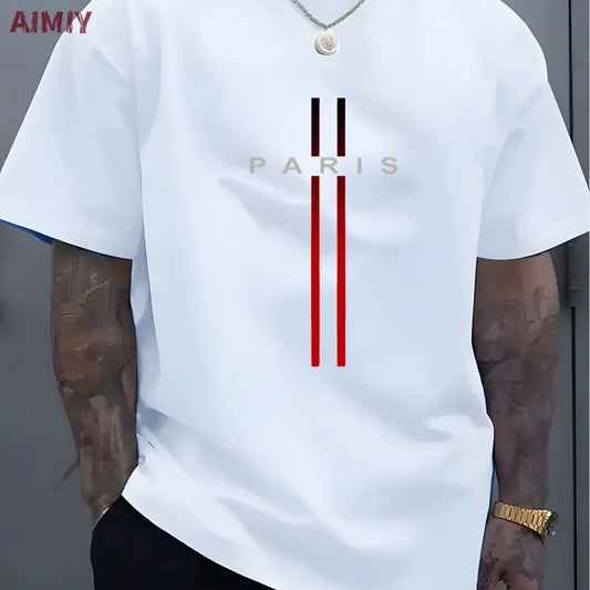 T-SHIRT À MANCHES COURTES ET COL ROND POUR HOMME