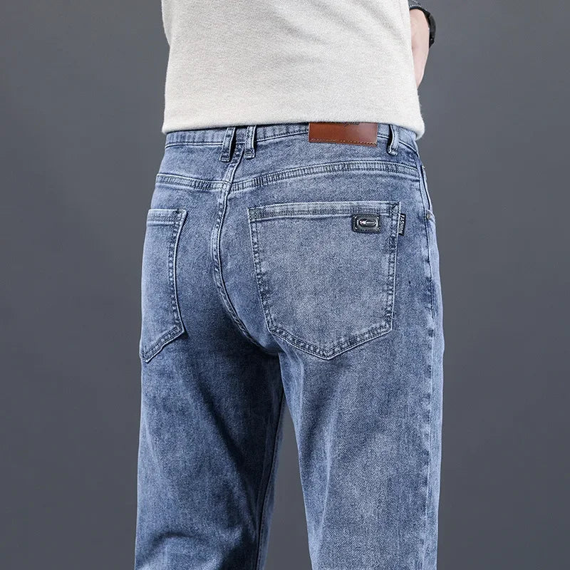 Jeans pantalons haut de gamme pour hommes pantalons printemps et automne pantalons décontractés homme adulte Gentleman est confortable et décontracté Baggy jean
