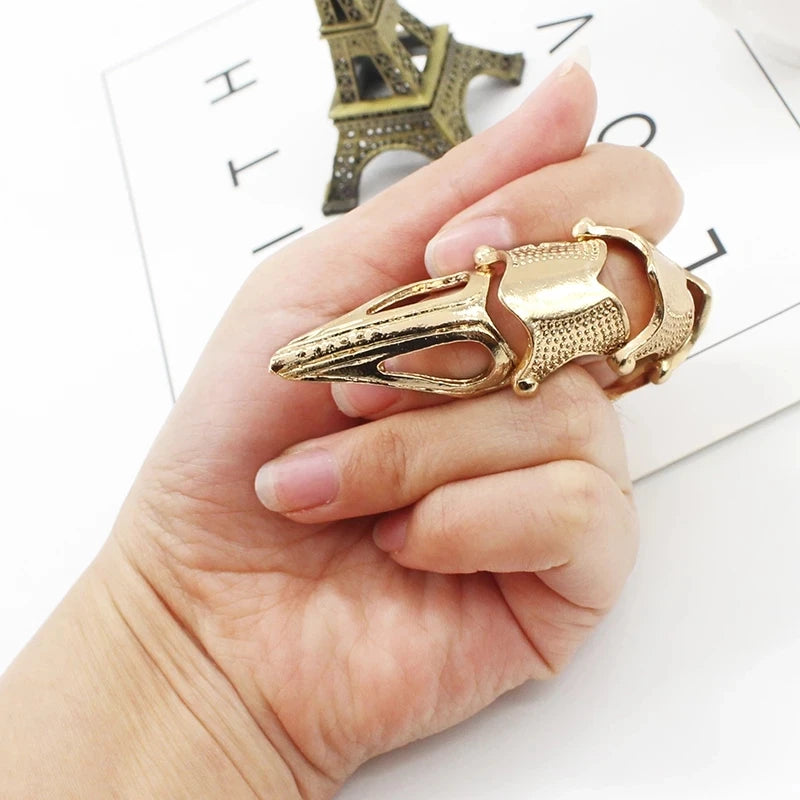 Anneau métallique Punk créatif pour hommes et femmes, armure commune, peut porter des bijoux, accessoires tendance, cadeaux - DOGOMET DIGITAL PLUS