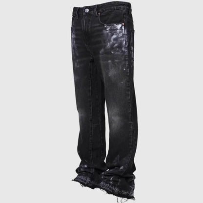 Jean homme Vintage pantalon droit taille moyenne Stretch en détresse lavé poches bouton basiques pantalon 2025 Streetwear Denims