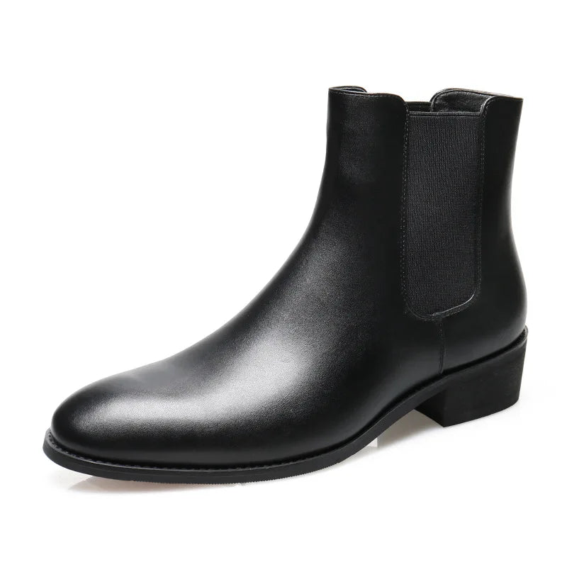 StephanBoots-Bottes courtes en cuir pour hommes, bottes de rinçage, chaussures décontractées montantes