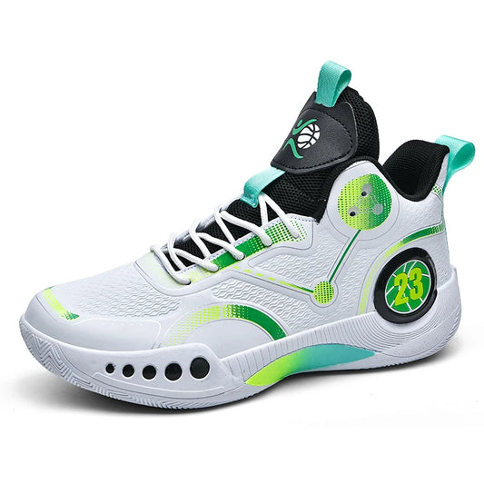 Nouvelles chaussures de basket-ball montantes chaussures de sport confortables et respirantes pour hommes et femmes athlètes d'entraînement chaussures d'étudiant décontractées