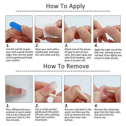 Faux ongles français à paillettes violettes et étoilées, avec strass, doux et Cool, à pression, couverture complète, pointes de manucure en acrylique, 24 pièces