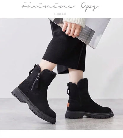 2025 hiver femmes bottes en peluche chaud bottes De neige mode haut coton bottes pour femmes gland fermeture éclair bottine Botas De Mujer - DOGOMET DIGITAL PLUS