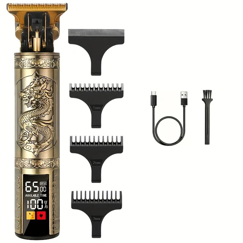 Kit de tondeuses à cheveux et tondeuses vintage professionnelles, ensemble de coupe de cheveux et de toilettage sans fil rechargeables pour hommes, tondeuse à barbe avec - DOGOMET DIGITAL PLUS