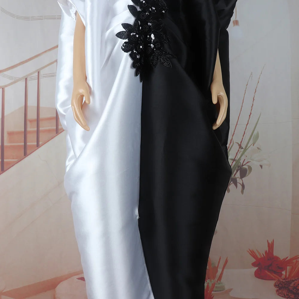 Mode boubou africain femme couleur bloquant robe africaine broderie décoration afrique vêtements