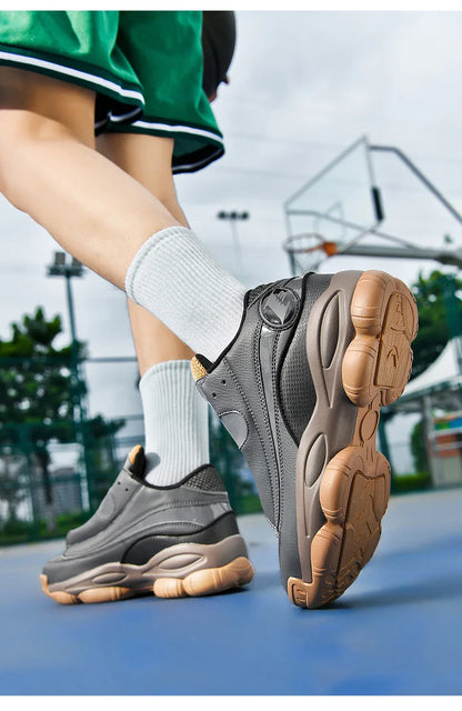 Chaussures de basket-ball pour hommes de haute qualité automne chaussures de sport en cuir plate-forme extérieure bottes de basket-ball professionnelles hommes chaussures d'entraînement