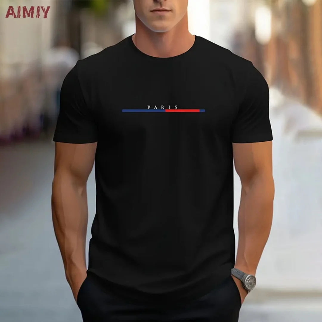T-SHIRT À MANCHES COURTES ET COL ROND POUR HOMME