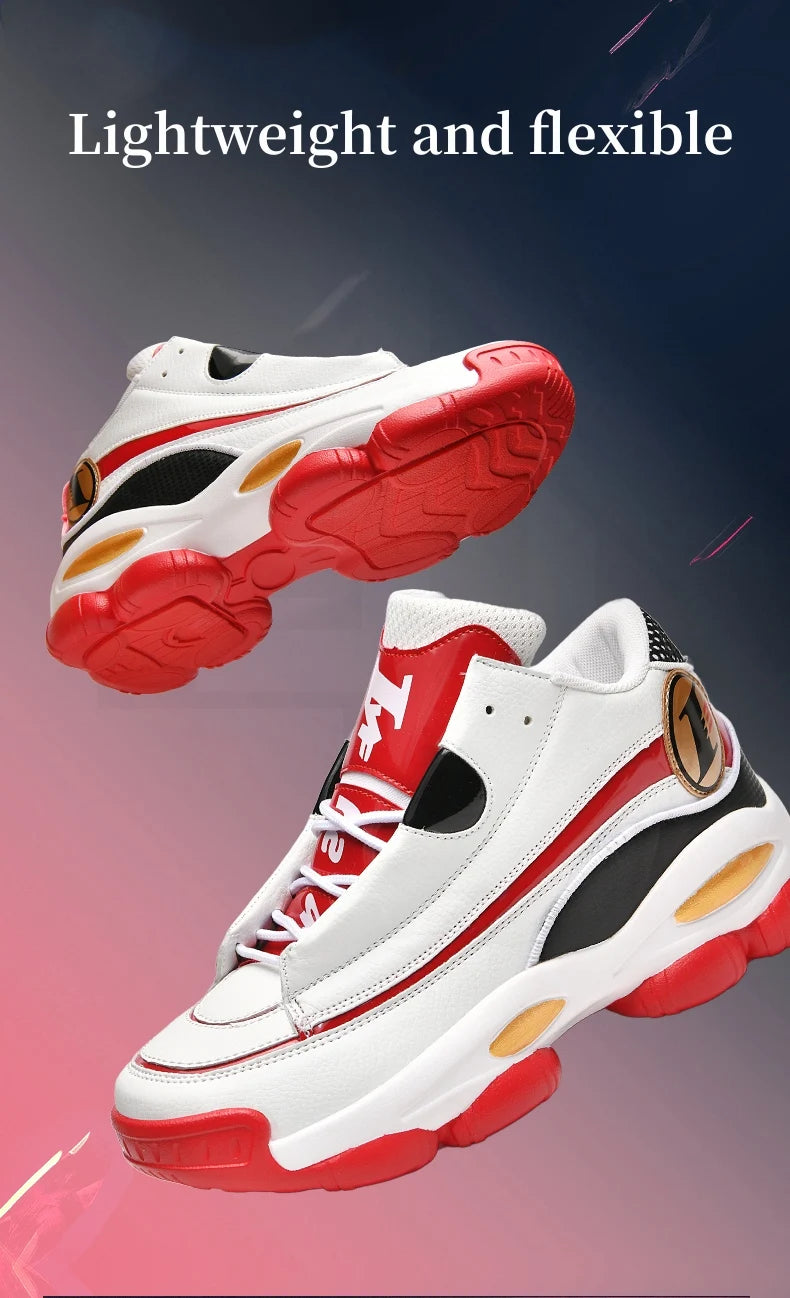 Chaussures de basket-ball pour hommes de haute qualité automne chaussures de sport en cuir plate-forme extérieure bottes de basket-ball professionnelles hommes chaussures d'entraînement