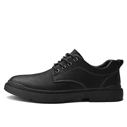 Printemps automne décontracté hommes rétro chaussures en Cuir 2023 mode Style britannique anti-dérapant Chaussure Homme Cuir marque de luxe concepteur