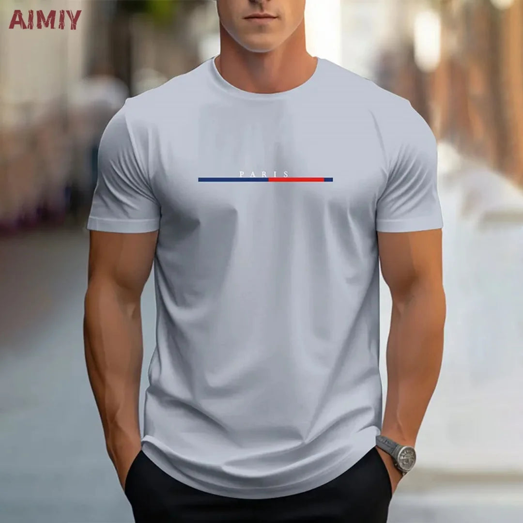 T-SHIRT À MANCHES COURTES ET COL ROND POUR HOMME