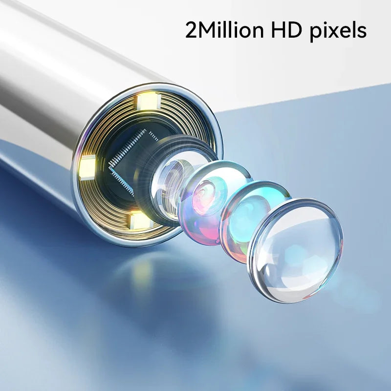 Caméra auriculaire visuelle Endoscope sans fil, écran IPS 1.38 pouces, outils de nettoyage de cire auriculaire, caméras HD 1080P, prise de photo, vidéo, Inspection auditive