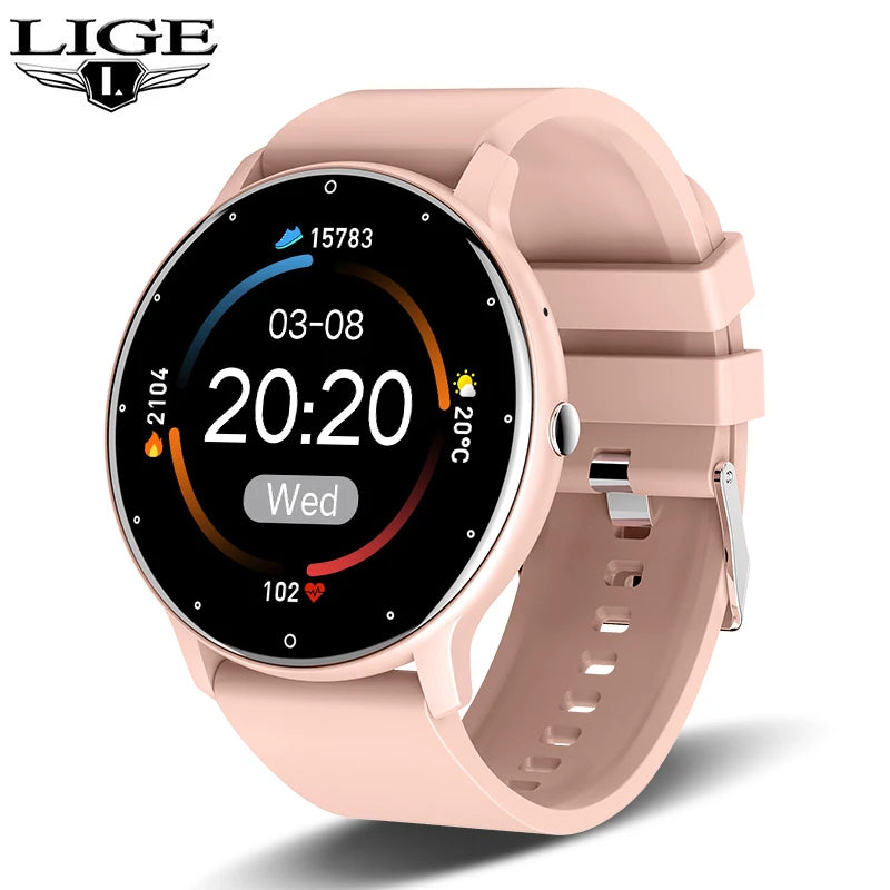 LIGE montre intelligente femmes hommes plein écran tactile Bluetooth 5.2 appel étanche montres sport Fitness Tracker usine IP67 ZL02 nouveau