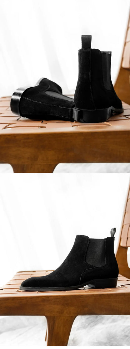 Style occidental hommes Chelsea bottes en cuir véritable de luxe en plein air randonnée chaussures de travail cheville désert bottes Botas Hombre Zapatos