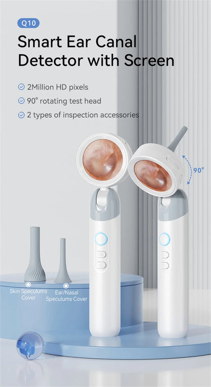 Caméra auriculaire visuelle Endoscope sans fil, écran IPS 1.38 pouces, outils de nettoyage de cire auriculaire, caméras HD 1080P, prise de photo, vidéo, Inspection auditive