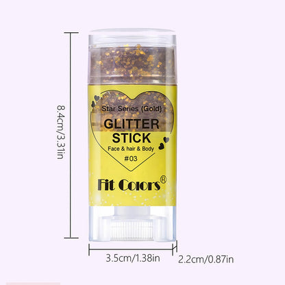 5 couleurs peinture corporelle paillettes bâton visage lèvres étoile paillettes poudre ombre à paupières Festival scène maquillage - DOGOMET DIGITAL PLUS