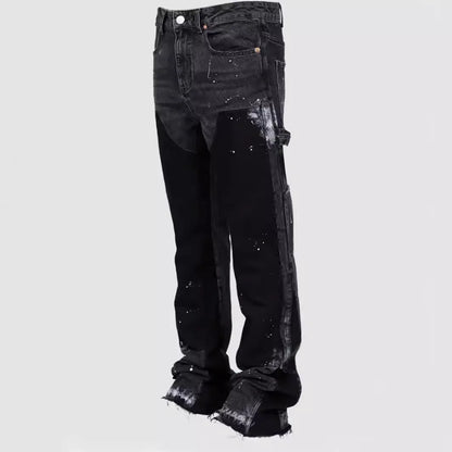 Jean délavé hommes Vintage longueur cheville pantalon taille moyenne poches bouton fermeture éclair mouche en détresse Denims Streetwear pantalon droit