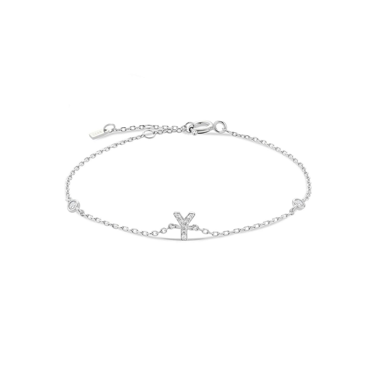ANDYWEN – Bracelet en argent Sterling 925, 26 lettres initiales, monogramme de l'alphabet, nom en or, cristal CZ Zircon, bijoux à la mode 2021 - DOGOMET DIGITAL PLUS
