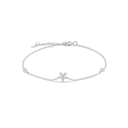 ANDYWEN – Bracelet en argent Sterling 925, 26 lettres initiales, monogramme de l'alphabet, nom en or, cristal CZ Zircon, bijoux à la mode 2021 - DOGOMET DIGITAL PLUS
