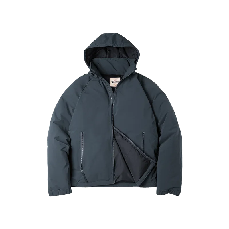 Maden Veste de duvet pour homme avec capuche hiver épaisse tissu mat brillant parka manteau chaud pour l'extérieur versatile veste noire pour porter dehors Chic et chaude veste masculine - DOGOMET DIGITAL PLUS