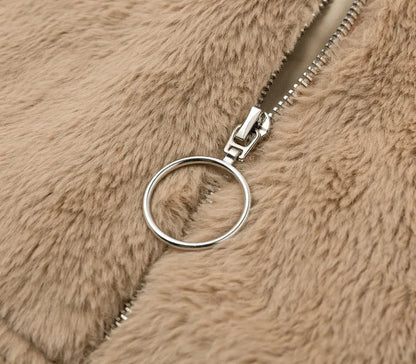 Automne hiver manteau pour femmes 2025 nouveau élégant ours en peluche chaud épaissir polaire fausse fourrure manteaux veste femmes à manches longues vêtements d'extérieur - DOGOMET DIGITAL PLUS