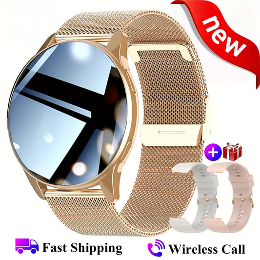 Smartwatch 2025 rond AMOLED affichage Bluetooth relojes para hombres sans fil montres intelligentes homme femme nouveau pour iPhone Android