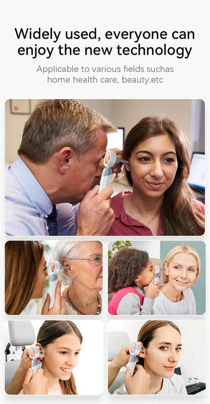 Caméra auriculaire visuelle, objectif 3.2mm, 1080P HD, contrôle de la bouche et du nez avec 4 lumières pour enfants et adultes, Support pour animaux de compagnie, prise de photos, connexion PC