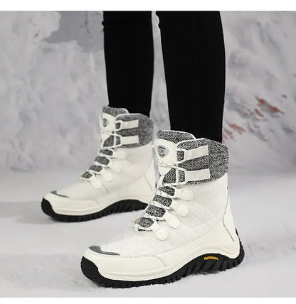 Bottes de neige imperméables à plateforme épaisse pour femmes, bottes de compétitivité, chaussures chaudes non ald, extérieur, décontracté, grande taille,-40 ℃, hiver
