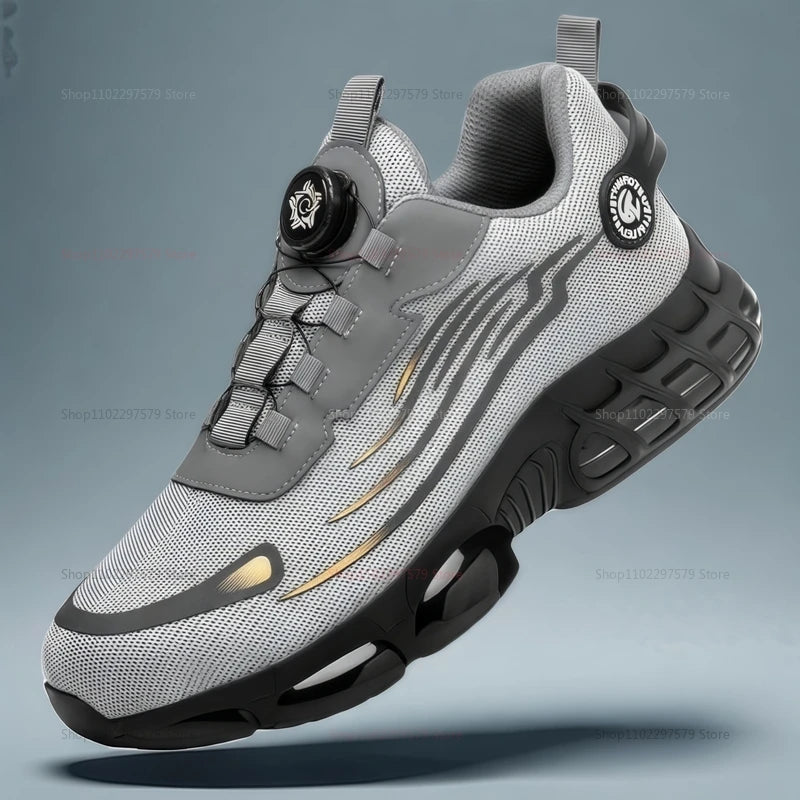 Men's Safety Work Shoes Anti-Tailor Wear-Resistant Steel Toe Boots Durable Sports Footwear for Construction Industry Workers