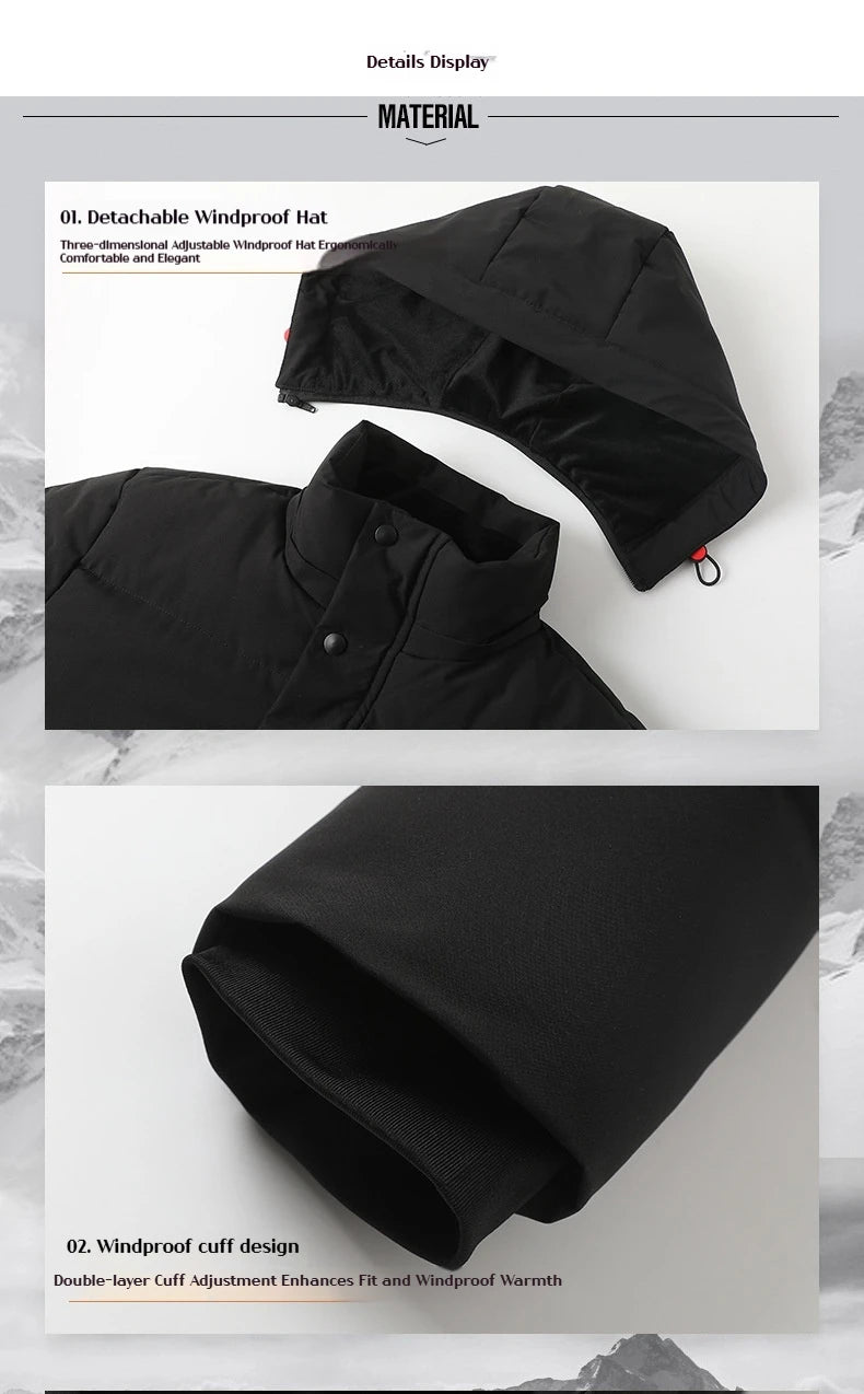 2025 veste d'hiver Parka manteau d'hiver pour papa Parka pour hommes d'âge moyen personnes âgées veste en coton chaud doudoune d'hiver pour homme - DOGOMET DIGITAL PLUS